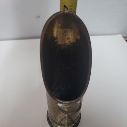 Trench art ammo Artillery Shell Scoop Vessel Flower 1940s