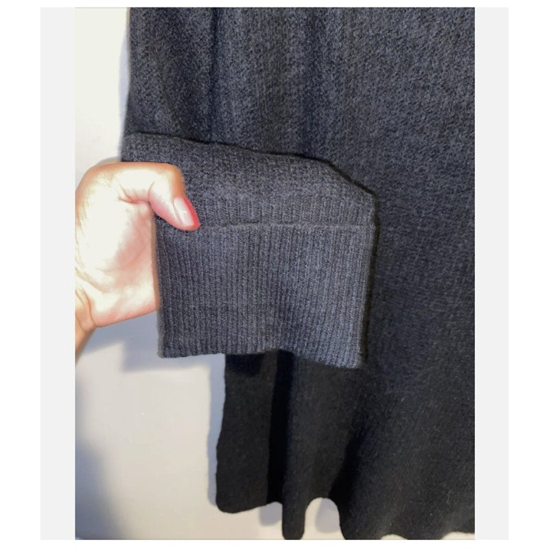 Topshop Turtleneck Sweater Dress Long Sleeve Dropped Shoulder Black XS NWT 0-2