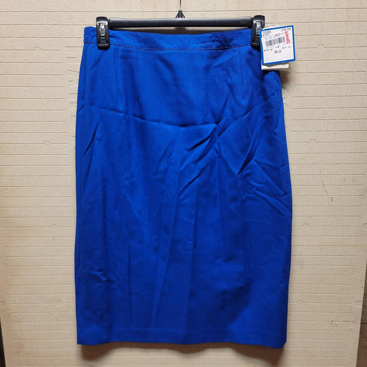 Joan Leslie Size 16 Blue Skirt Lined Career Work Textured NEW Pencil wiggle