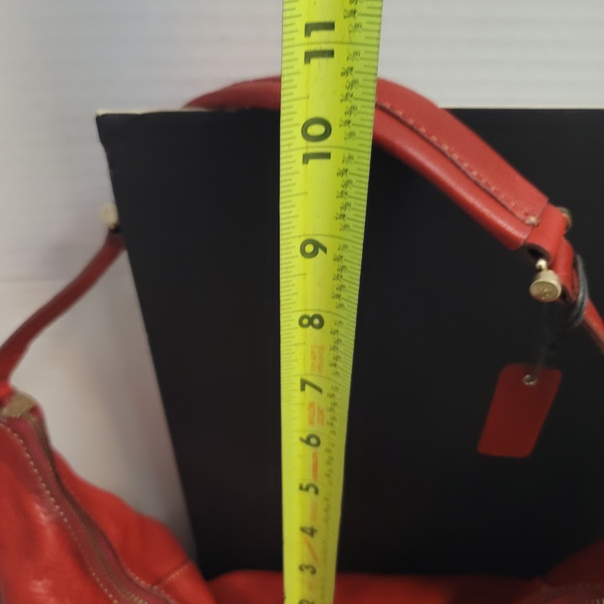 Vintage Liz Claiborne Red / burnt orange NICE Leather Hobo Shoulder Bag