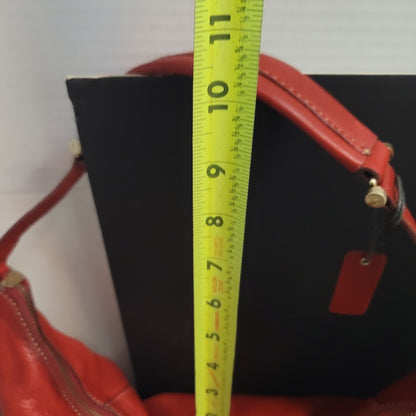 Vintage Liz Claiborne Red / burnt orange NICE Leather Hobo Shoulder Bag