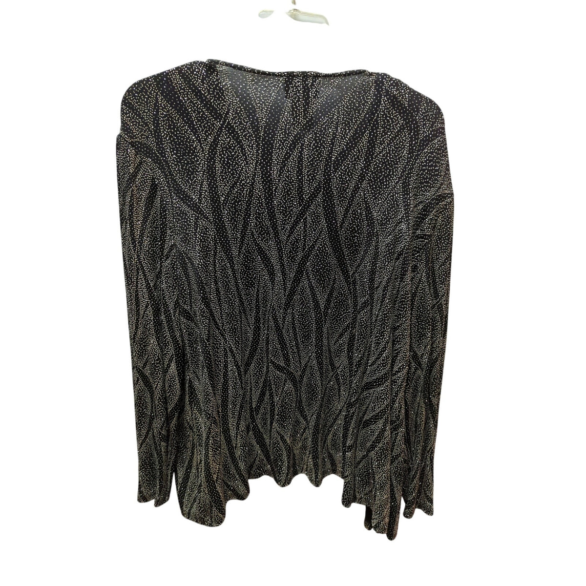 Vintage Onyx Nite Glitter Top Cardigan Set 90s Whimsigoth Metallic Black 2X