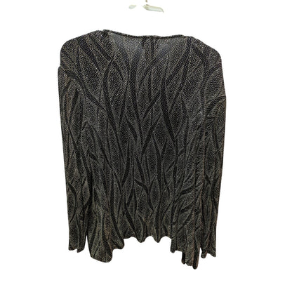 Vintage Onyx Nite Glitter Top Cardigan Set 90s Whimsigoth Metallic Black 2X