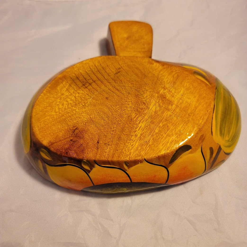 Mexican Handmade Hand painted Double Compartment Nuts olives SNACK Bowl Floral