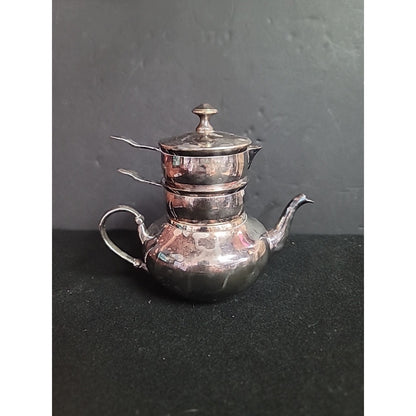 Restoration Hardware Raj Teapot British Empire Stacked SILVERPLATE