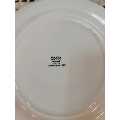 Spode Christmas Tree Bread Salad Plate Set 3 Vintage England 8"