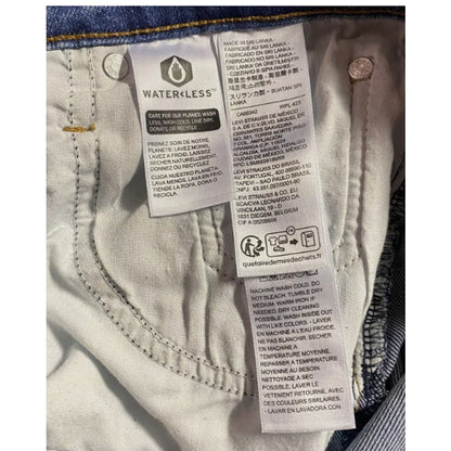 Levis Wedgie Straight Jeans Women's 29 High Rise Button Fly Medium Stone Wash