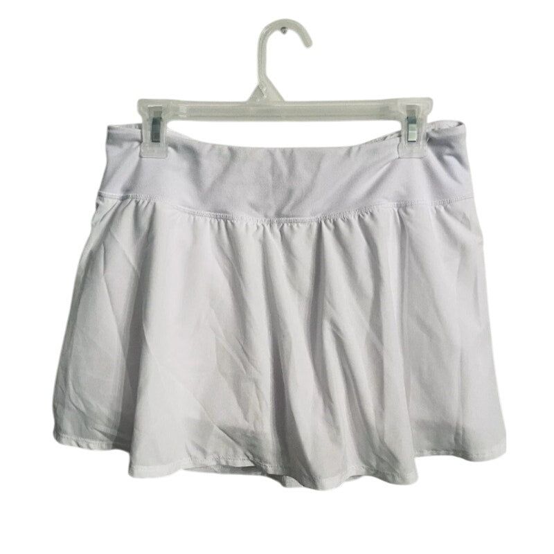 Zella performance skort tennis golf flare back pocket shorts Skirt White Medium
