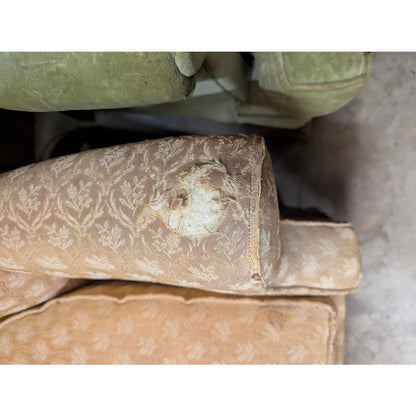 SECONDHAND SANDIES: gold fabric wingback chair VINTAGE