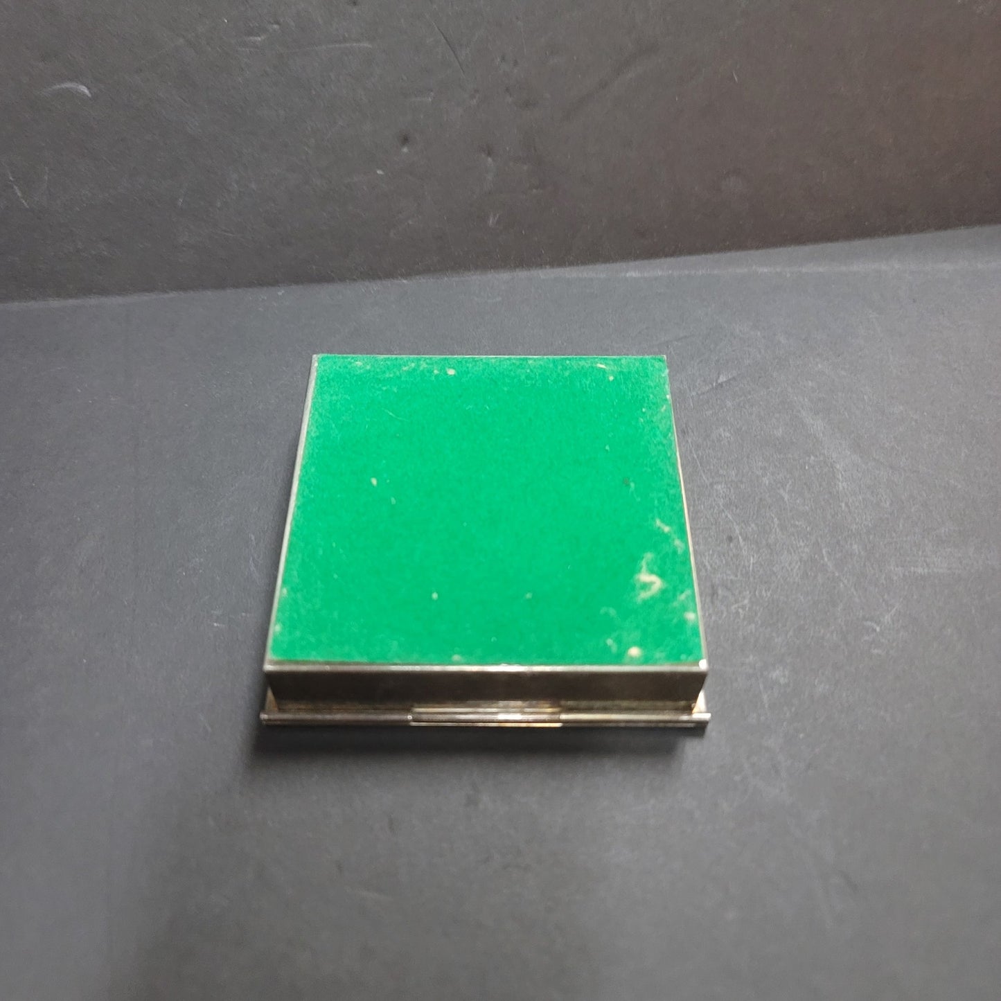 Ciga Hotels Italy Silvertone Metal table desk Etched Cigarette square case 1988