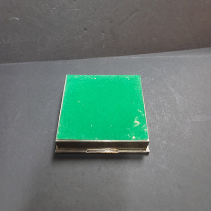 Ciga Hotels Italy Silvertone Metal table desk Etched Cigarette square case 1988