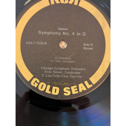 Vintage Mahler Symphony No. 4 Fritz Reiner Chicago Symphony RCA Gold Seal LP
