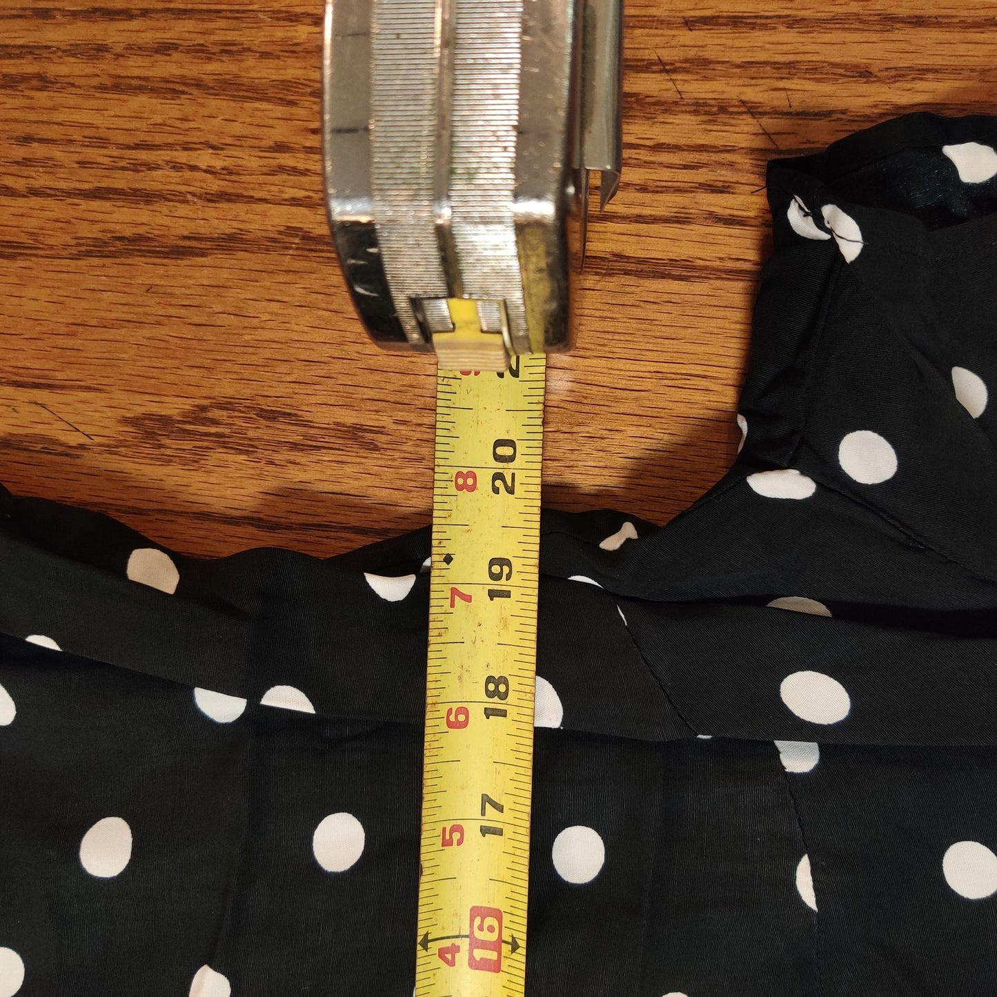 Vintage Helen Blake Black White Polka Dot Midi Dress Retro Rockabilly Style 18