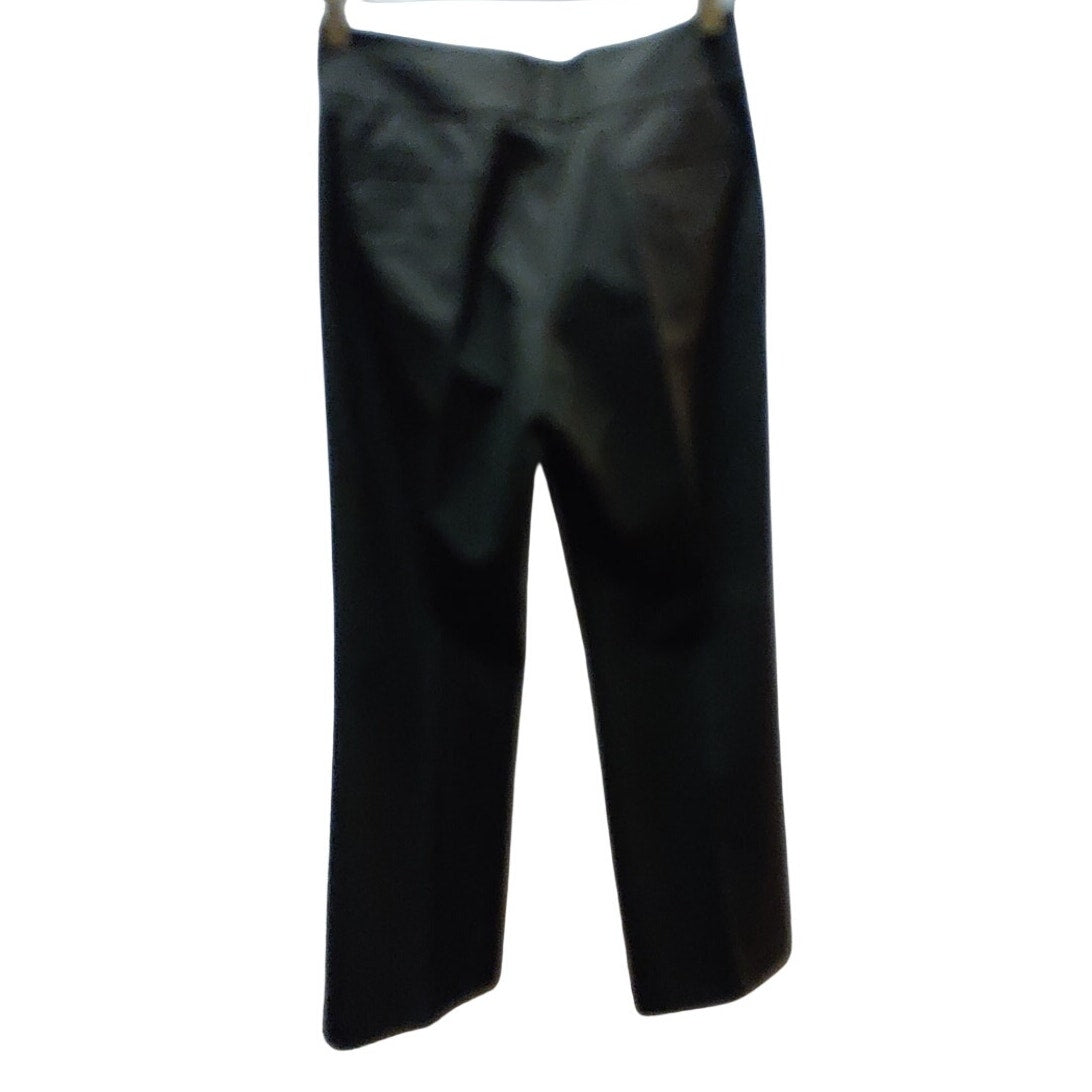 Antonio Melani Charcoal Gray Pinstripe Flat Front Trousers Dress Pants Size 2 S