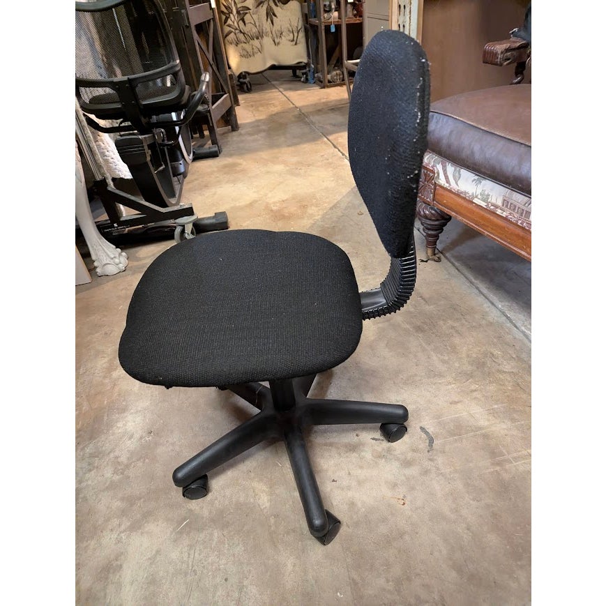 Secondhand Sandies: Small black office chair rolling