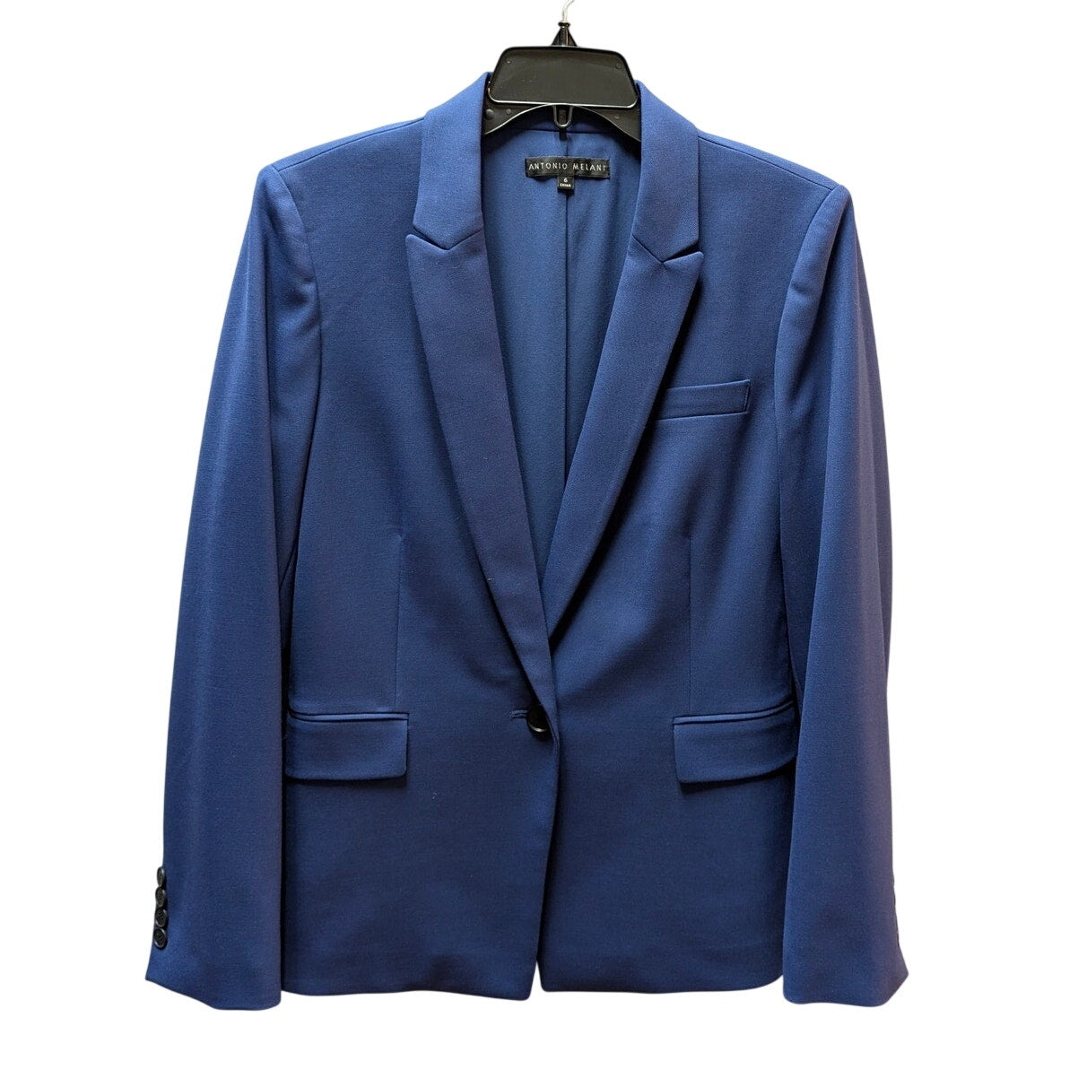 Antonio Melani Size 6 Blue Wool Blazer Corporate Core Business Casual Jacket