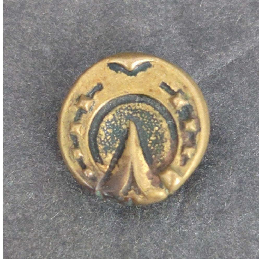 LOT T of 10 Antique Vintage Victorian Brass Mixed Materials Buttons ESTATE FIND