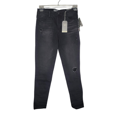 Wit Wisdom Modern Abs Size 4 High Rise Black 28" Distressed Skinny Lycra Jeans