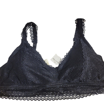 Jessica Simpson Black Lace Bra Size 3x stretch fabric removable padding NEW