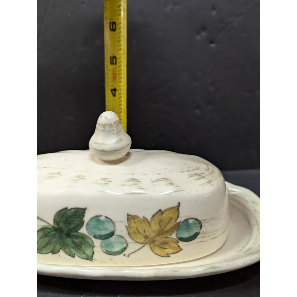 RETIRED Vineyard by Metlox Poppytrail Vernon 1/4 Lb Covered Butter Dish  8 7/8"
