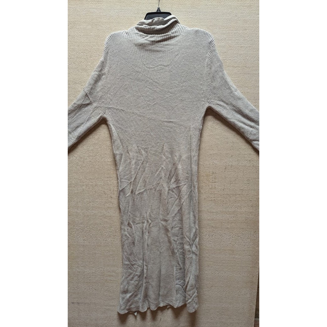 Abound Ribbed Knit Mock Neck Long Sleeve Slit Midi Sweater Dress Size Small