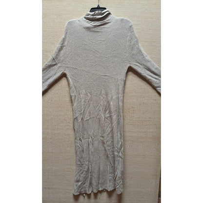 Abound Ribbed Knit Mock Neck Long Sleeve Slit Midi Sweater Dress Size Small