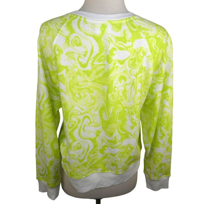 Abound Crewneck Pullover Sweatshirt Sz XS/Extra Small in Green Spacey Swirl NWT