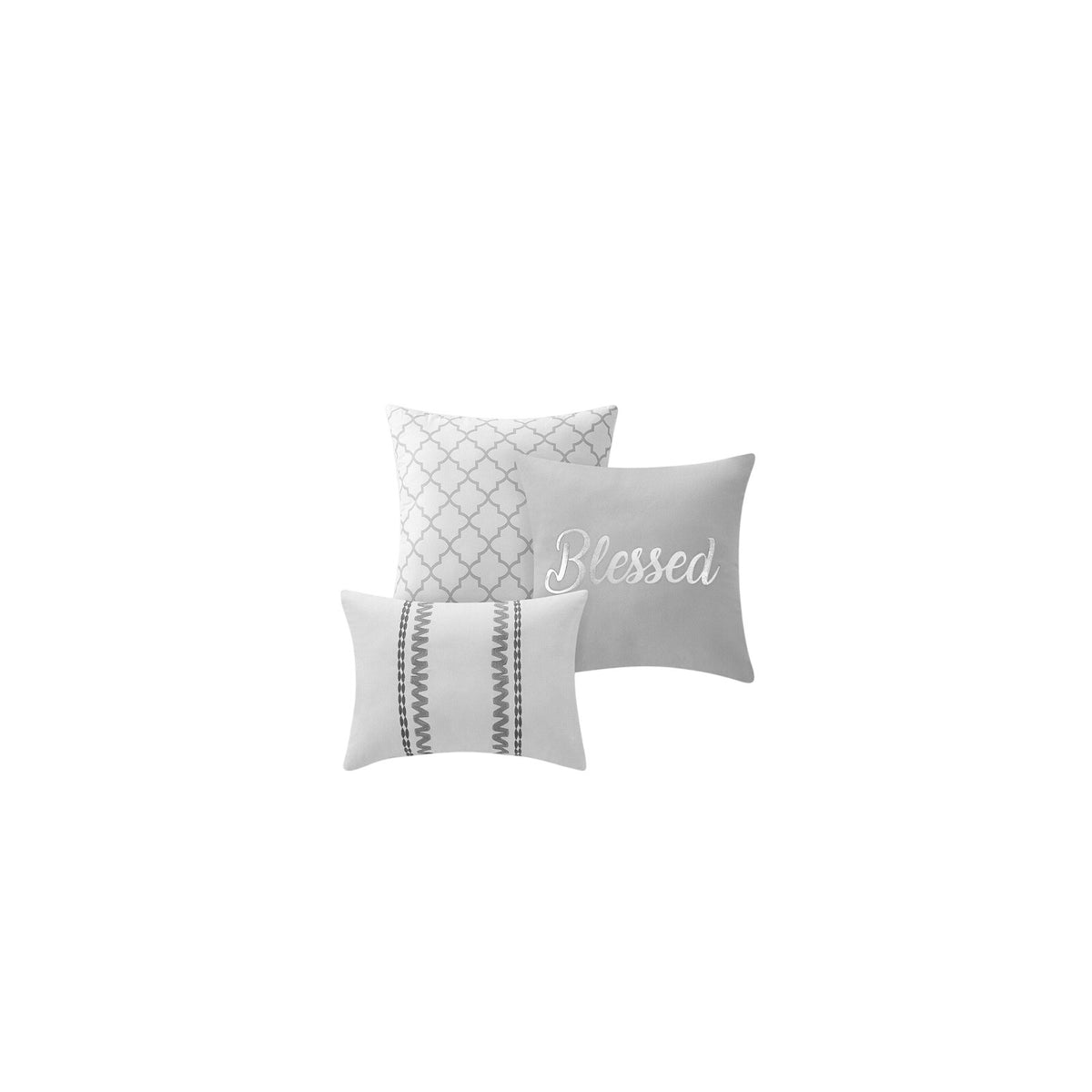 Jessica Sanders 7 piece Embellished Bed Ensemble FULL Comforter set BLESSED NEW