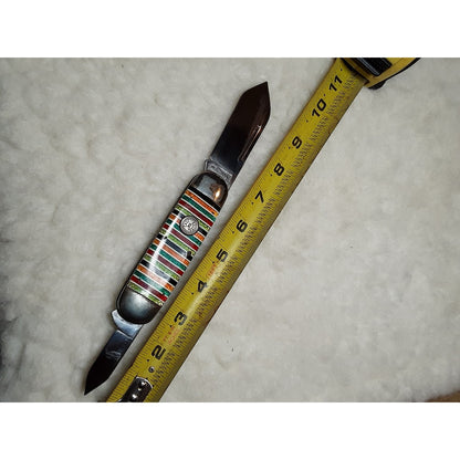 Case Classic XX 72050 Sunfish Elephant Toenail Knife Glitter Rainbow Stripe Fold