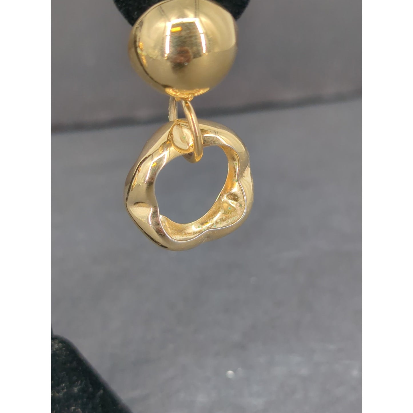 Vintage Gold Tone Swirl Knot Clip On Earrings Retro Jewelry Dangle MCM minimal