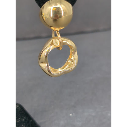 Vintage Gold Tone Swirl Knot Clip On Earrings Retro Jewelry Dangle MCM minimal