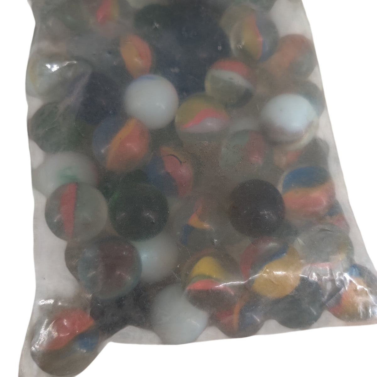 Vintage Arkin A OK Tournament Grade Glass Marbles Sealed Mesh Bag Pack #ABBY