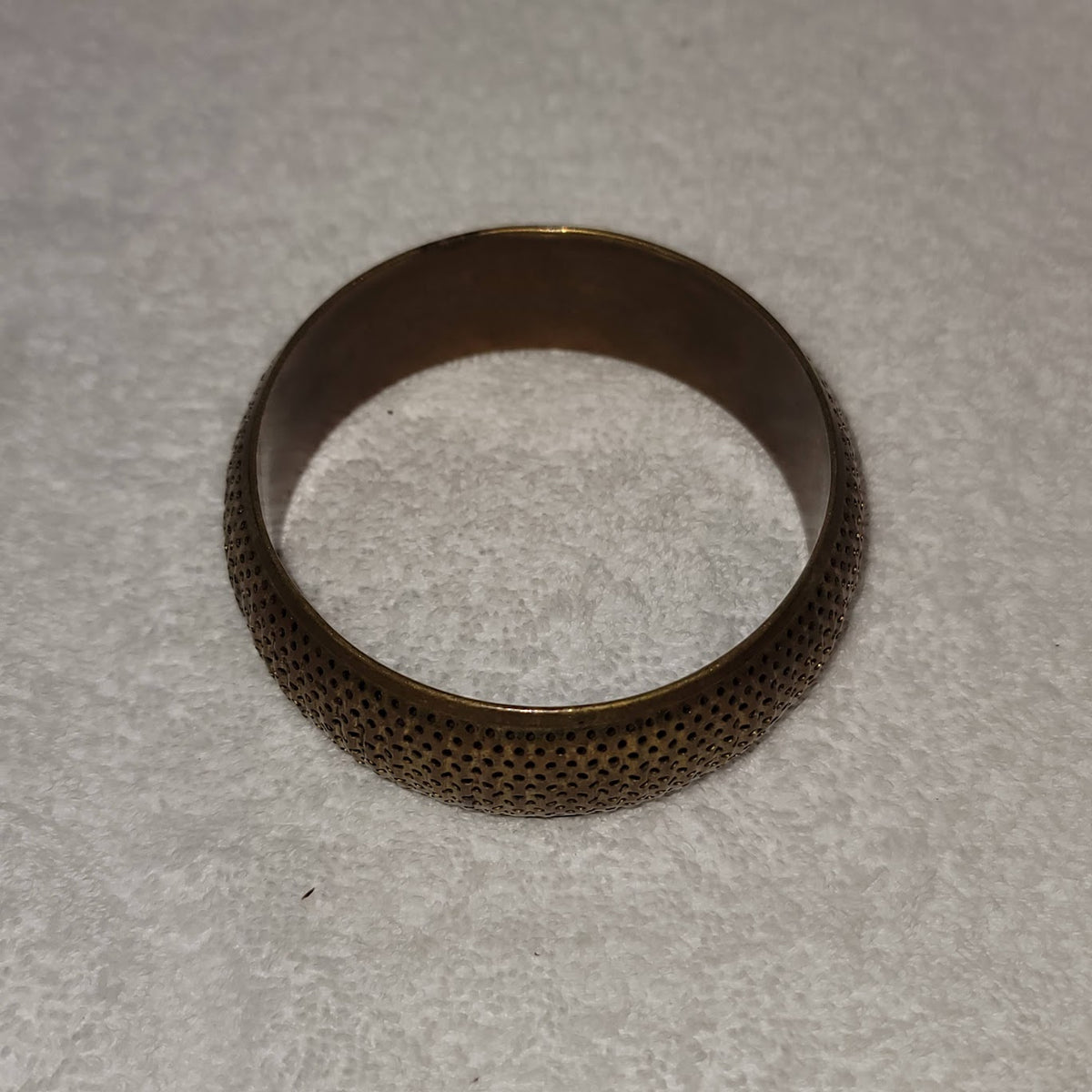 Vintage Brass metal wide bangle bracelet 1970s boho festival OPEN HOLE Weave