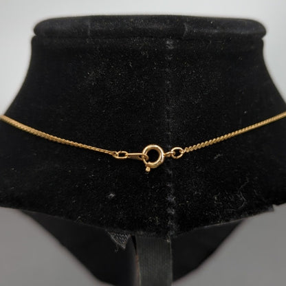 Vintage Fashion Necklace goldtone fan box chain elegant classy
