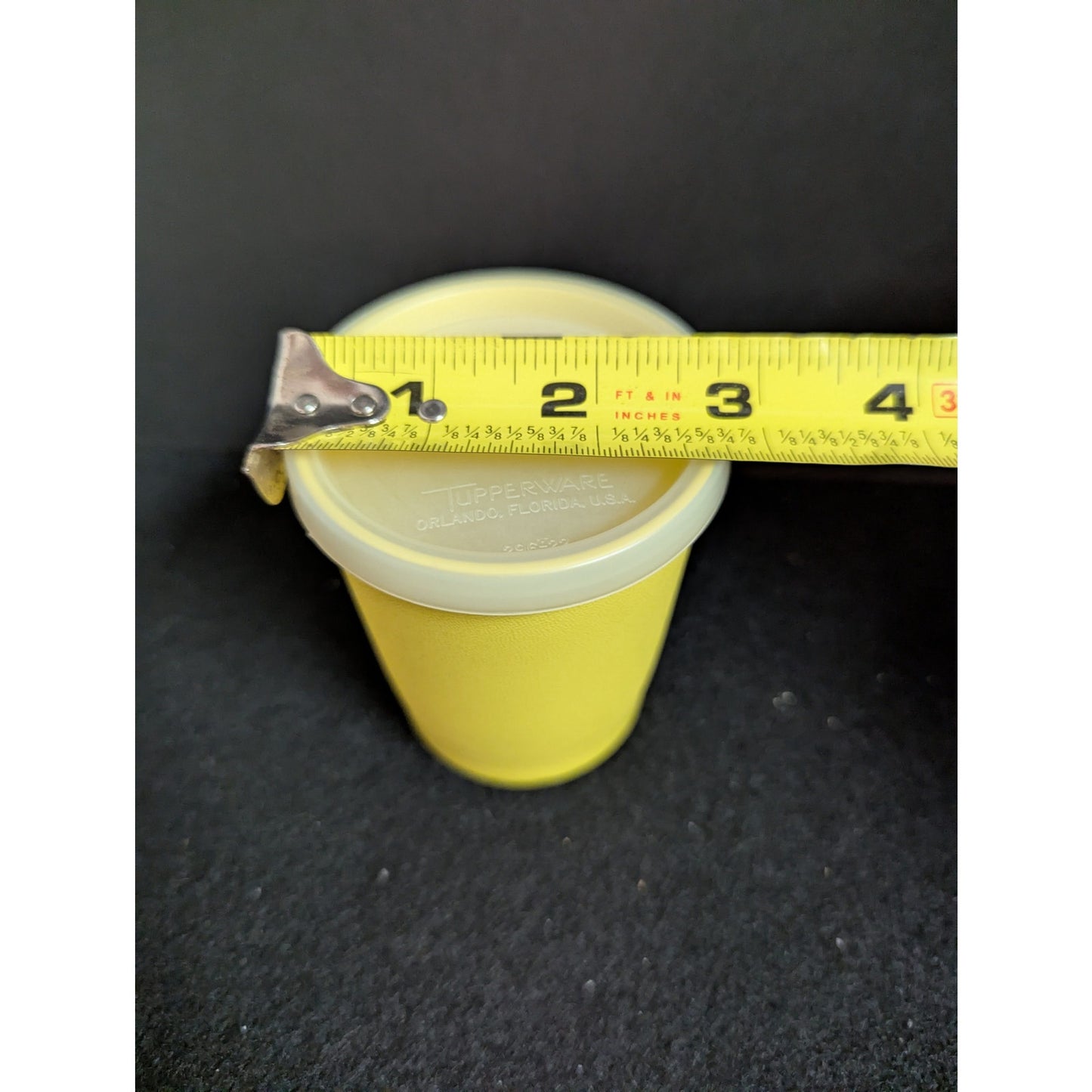 Set of 3 Small Tupperware containers Yellow and Orange