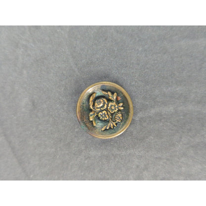 LOT b of 10 Antique Vintage Victorian Brass Mixed Materials Buttons ESTATE FIND
