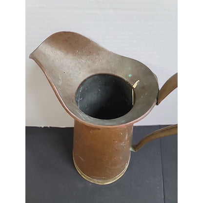 Vintage Tagus R-62 Copper And Brass 11” Pitcher. Made In Portugal.