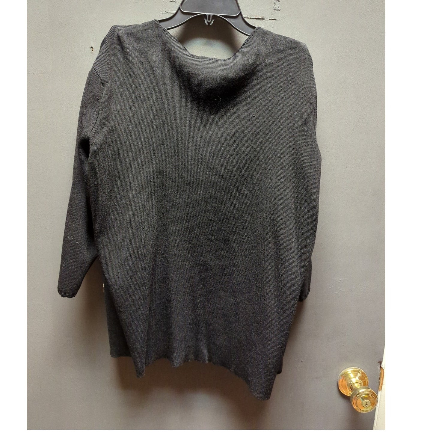 Style & Co. Collection Black Knit Cardigan Shell Set Floral Embroidery Y2K 1X