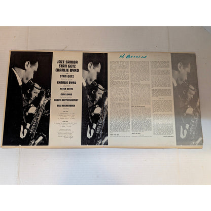 Vintage Stan Getz Charlie Byrd Jazz Samba Verve V6-8432 Gatefold Vinyl LP
