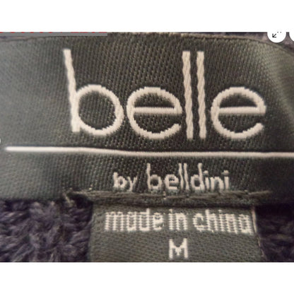 Belle By Belldini Women Navy/White Tie-Dye Gracie Hooded Sweater MEDIUM NEW