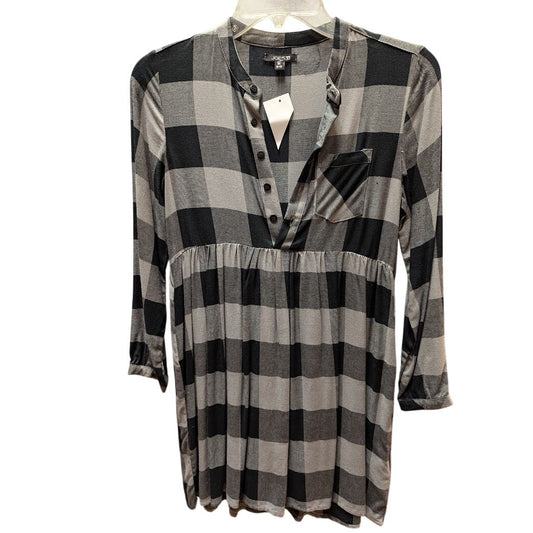 Joe's buffalo plaid Size Girls Medium 8-10 Tunic Dress 1/2 button up NEW casual
