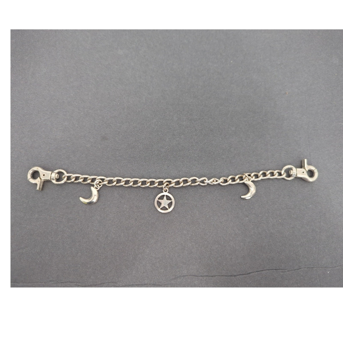Vintage Charm BRACELET Western Motif Cowgirl Silvertone Lonestar