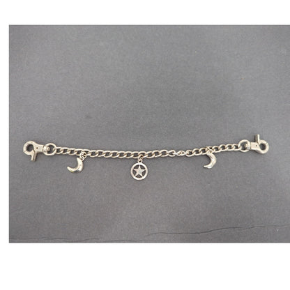 Vintage Charm BRACELET Western Motif Cowgirl Silvertone Lonestar