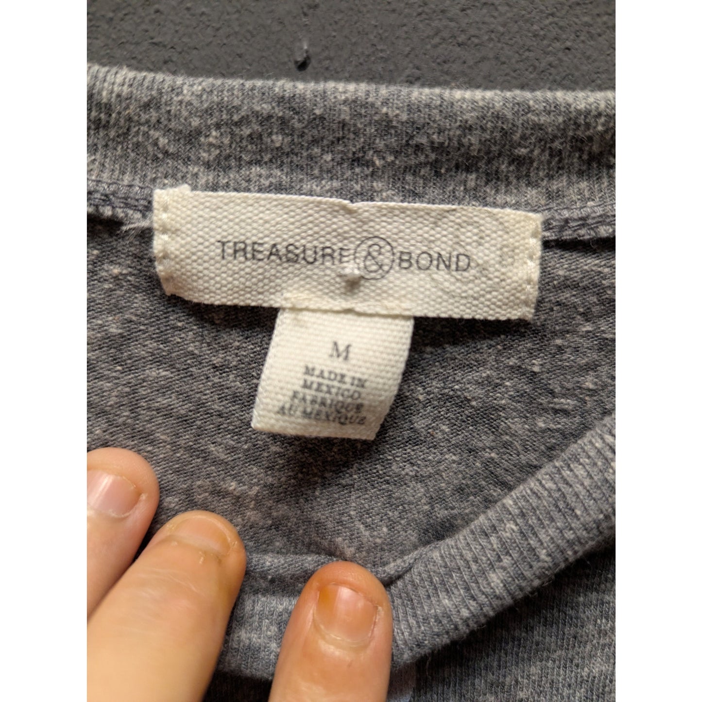 Treasure & Bond Gray "GO VOTE" Graphic Short Sleeve T-Shirt Size MEDIUM NWT
