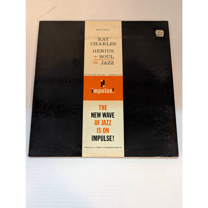 Vintage Ray Charles Genius + Soul = Jazz Impulse! A-2 Gatefold Mono Vinyl LP