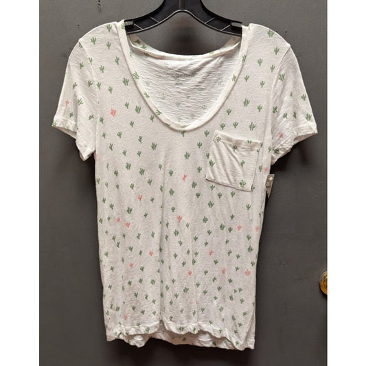 Caslon Size Small Cactus graphic short sleeve casual Tshirt TEE
