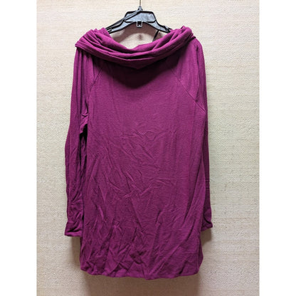 Gibsonlook NWT funnel neck turtleneck off shoulder Tunic Deep violet Size large