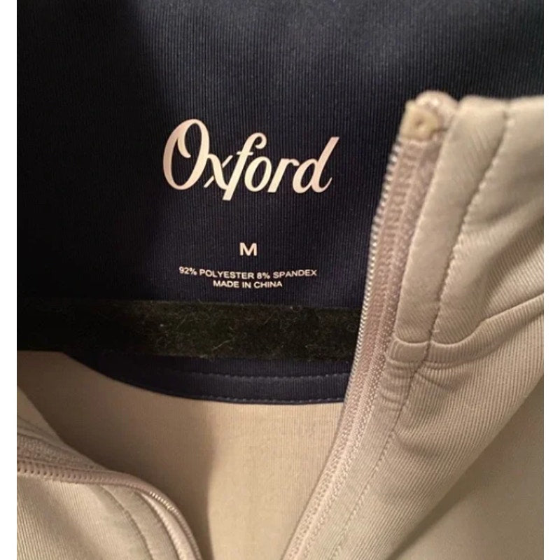 Oxford Quarter Zip Vest Size Medium Alloy Gray Polyester/Spandex Activewear NEW