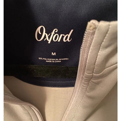 Oxford Quarter Zip Vest Size Medium Alloy Gray Polyester/Spandex Activewear NEW