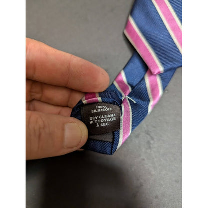 michael kors tie silk blue pink striped Mens NEW Necktie summer modern
